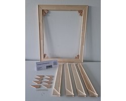Opspanlatten voor schildercanvas Spielat 45mm 40 x 50 cm Houten spanlatten voor Spanraam - Spieraam zonder doek Houten frame voor schildersdoek,…