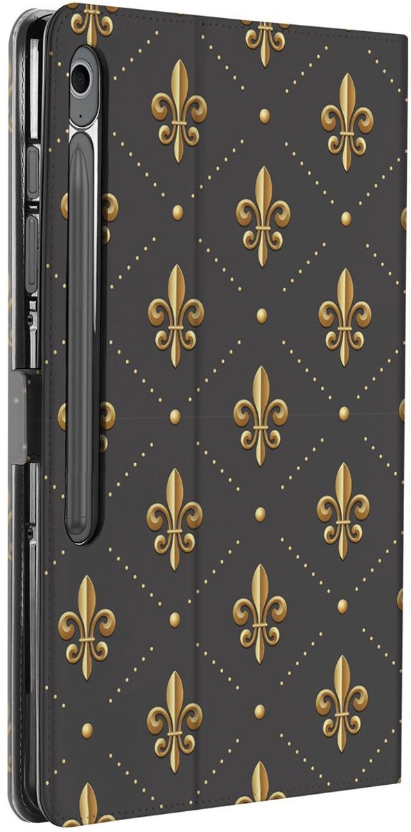Franse Lelie Book Case Hoesje met Standaard Samsung Galaxy Tab S10 FE Plus