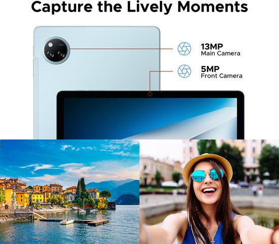 DOOGEE Tab A9 Pro+ - Tablet - 30GB RAM (6GB+24GB) - 128GB ROM（TB/TF）- 11Inth 90Hz HD+ - 8580mAh - Android 15 - Unisoc T7200 - Dual Speakers - Blauw van DOOGEE — afbeelding 5