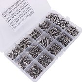 Coffret de 500 vis et écrous mécaniques M3 M4 M5 en acier inoxydable 304, avec tête cylindrique, boulons hexagonaux, attaches et clés