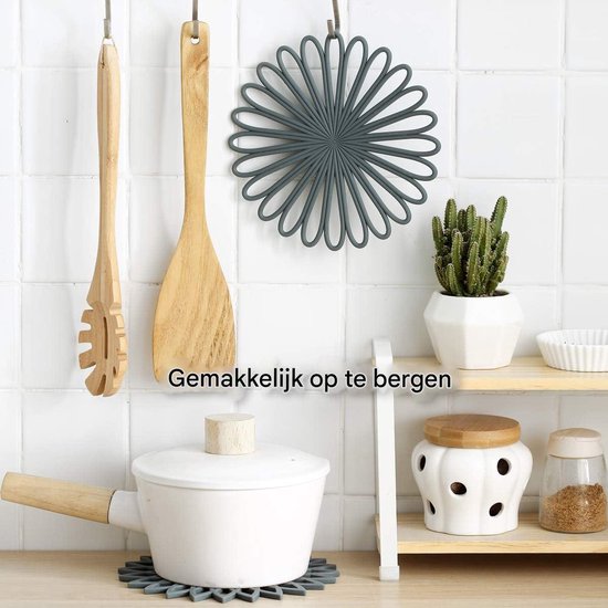 Siliconen mat, pannenlap van siliconen voor de keuken, antislip siliconen onderzetters, hittebestendige pannenlappen multifunctionele sponsonderzetters, grote onderzetters voor hete potten, borden