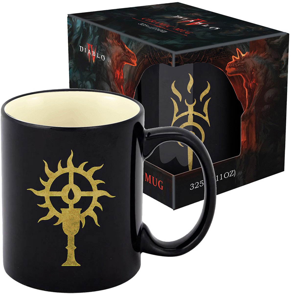 Mok Diablo IV - Mok met cadeauverpakking - Cathedral of Light - 330 ml Zwart