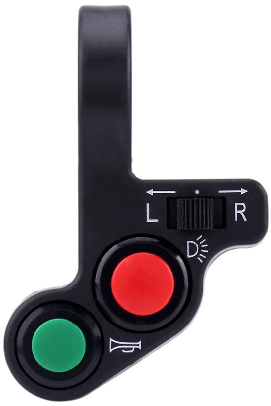 Stuurschakelaar 22mm (7/8inch) Motorfiets Koplamp Draai Signaal Licht Hoorn Aan/Uit Drukknop - Duokon Accessoires voor Motoren — afbeelding 3