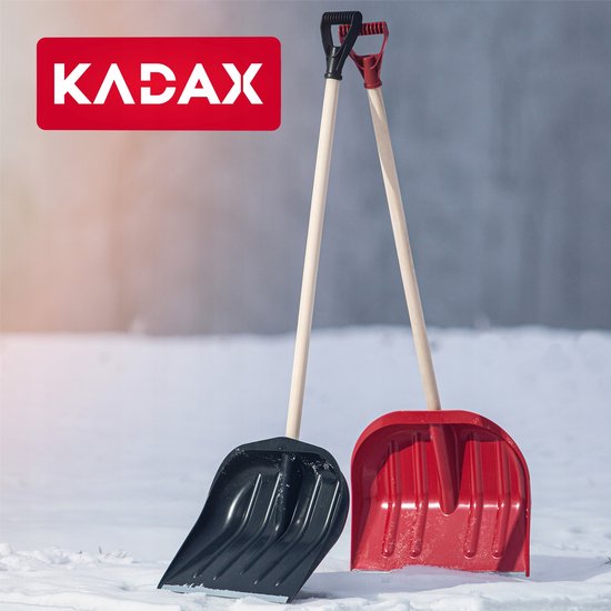 KADAX sneeuwschuiver, 44,5 x 38,5 cm, sneeuwschuiver zonder steel, sneeuwschuiver met rand van zinkplaat, kunststof sneeuwschuiver, sneeuwschuiver (3, Rood) van Merkloos	 — afbeelding 4