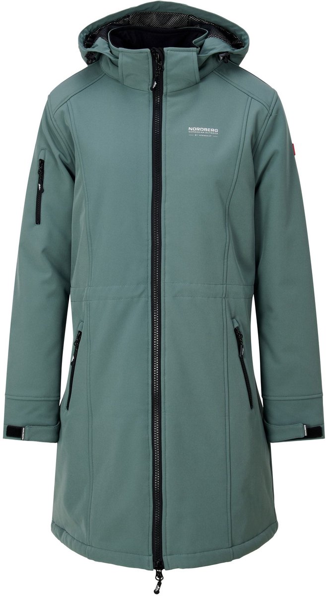 Nordberg GITTE - Lange Winterjas - Dames - Linden Groen - Maat L