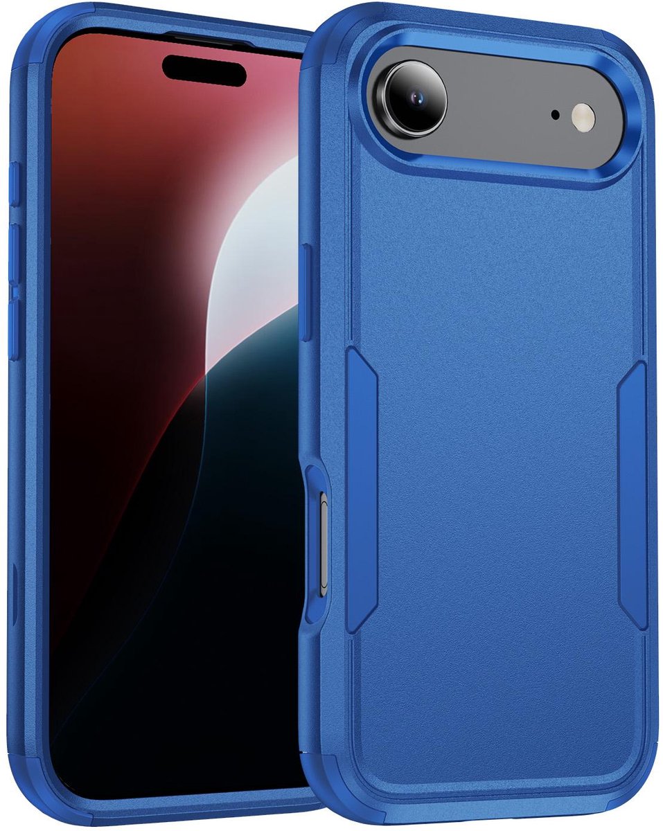 Mobigear Hoesje geschikt voor Apple iPhone Air Telefoonhoesje Hardcase | Mobigear Ultra Tough Backcover Shockproof | Schokbestendig iPhone Air Telefoonhoesje | Anti Shock Proof - Marineblauw