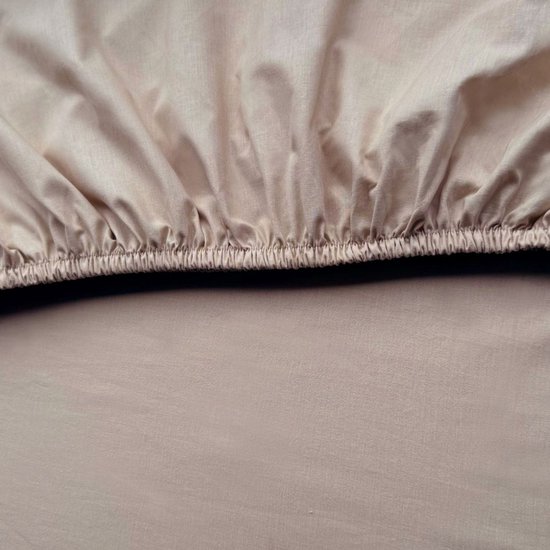 Morph Design perkal hoeslaken 200tc, taupe