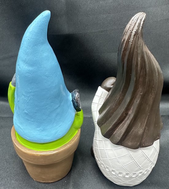 Gnom Waldfreund, stenen figuur kabouter, H. 33 cm, 8 kg, grijs, vorstbestendig van gegoten steen voor buiten