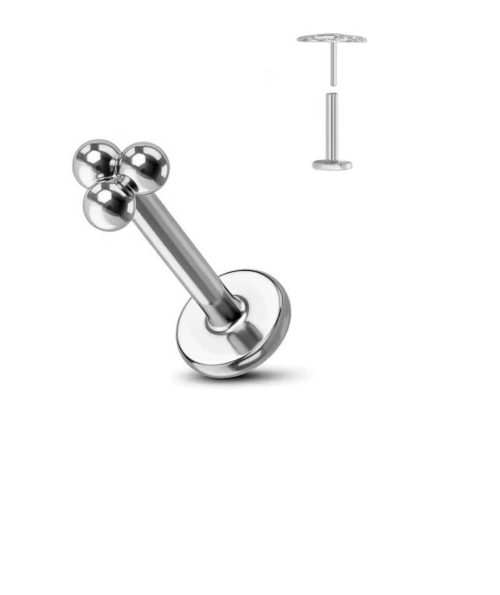 Piercing voor Oor - Kleur: Zilver - Formaat: 12 x 6 MM - Titanium - Tragus / Kraakbeen / Helix / Conch - Oorpiercing - Piercing Sieraad - Hoge Kwaliteit - Labret Piercing - Luxe Sieraad - Oorbellen