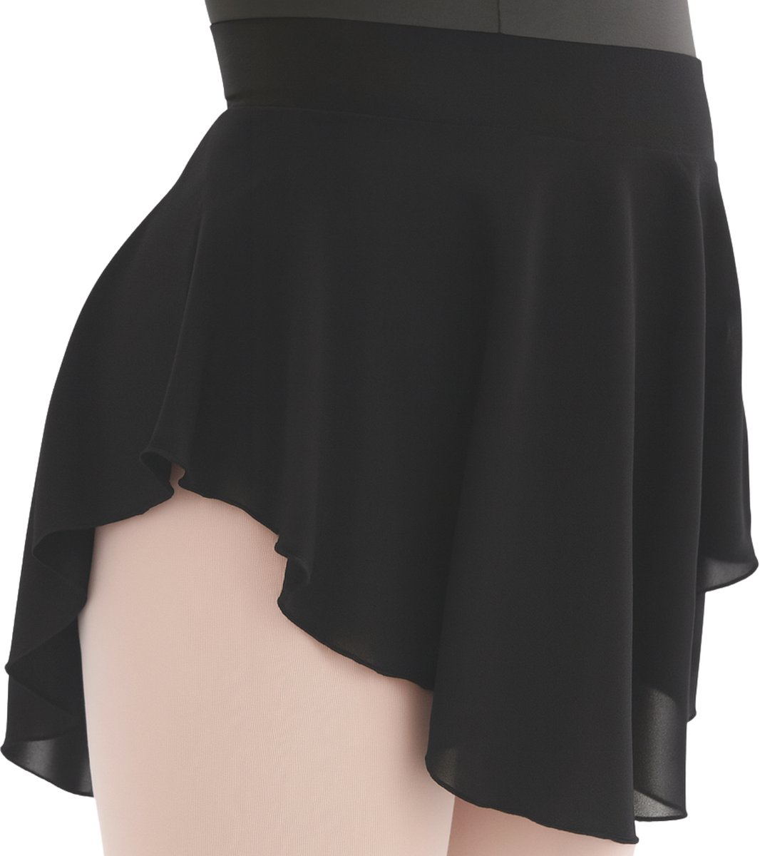 Dancer Dancewear® Balletrokje zwart | "Prelude" | Meisje | Tactel & Stretch voile | Maat 140/146 | 12 Jaar
