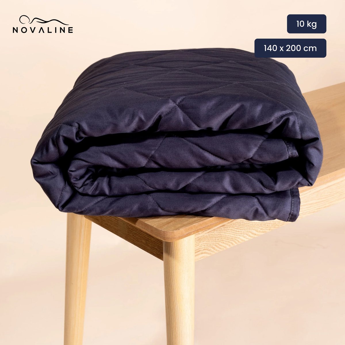 Novaline verzwaringsdekens - Weighted blanket - Volwassenen - Verzwaringsdeken - 1 persoons dekbed - 10 kg - 140 x 200 cm