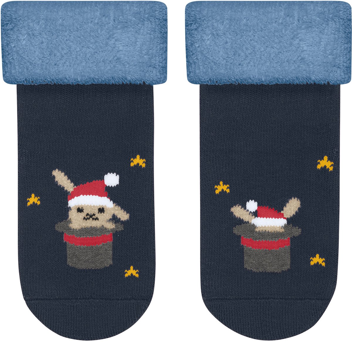 FALKE Baby Magic Bunny gedessineerd katoen sokken baby blauw - maat 80-92