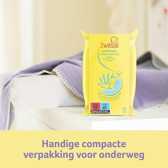 Zwitsal - Goedemorgen Vochtige Washandjes - 40 washandjes (2x20) van Zwitsal — afbeelding 3