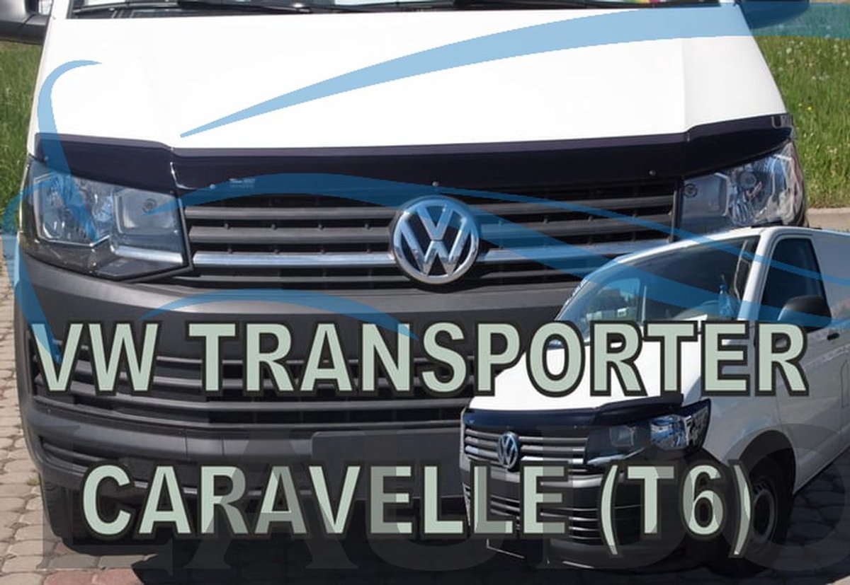 Motorkapspoiler / steenslagspoiler / Bra past op vw Volkswagen transporter T6 T6.1 Bulli - vanaf 2015 - 2024 zwart getint pasvorm Team heko