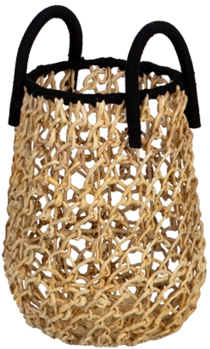 Morrigan - Opbergmand - Carrie S - H 45cm x ⌀ 22cm - Natuurlijk;Zwart Garen