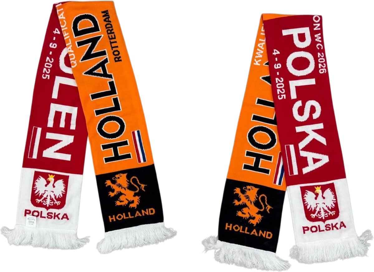 Wedstrijdsjaal Nederland Polen | Nederlandse Elftal Sjaal | Polska Souvenir