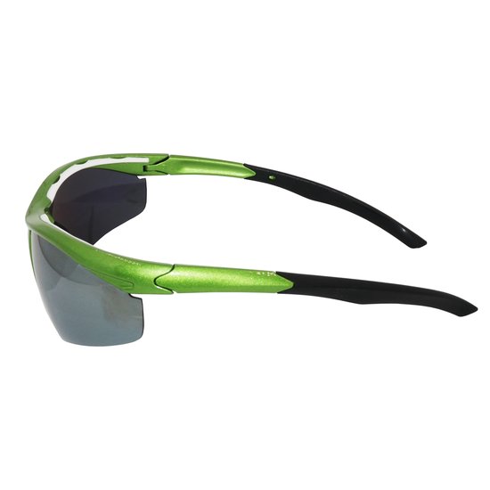 WK Premium TR90 Sport Zonnebril - Metallic Groene TR90 Frame met Zachte Neus- & Oorpads - Gepolariseerde TAC UV400 Lenzen met Zilveren REVO Coating - Comfort & Stijl voor Onderweg van WK Premium — afbeelding 4
