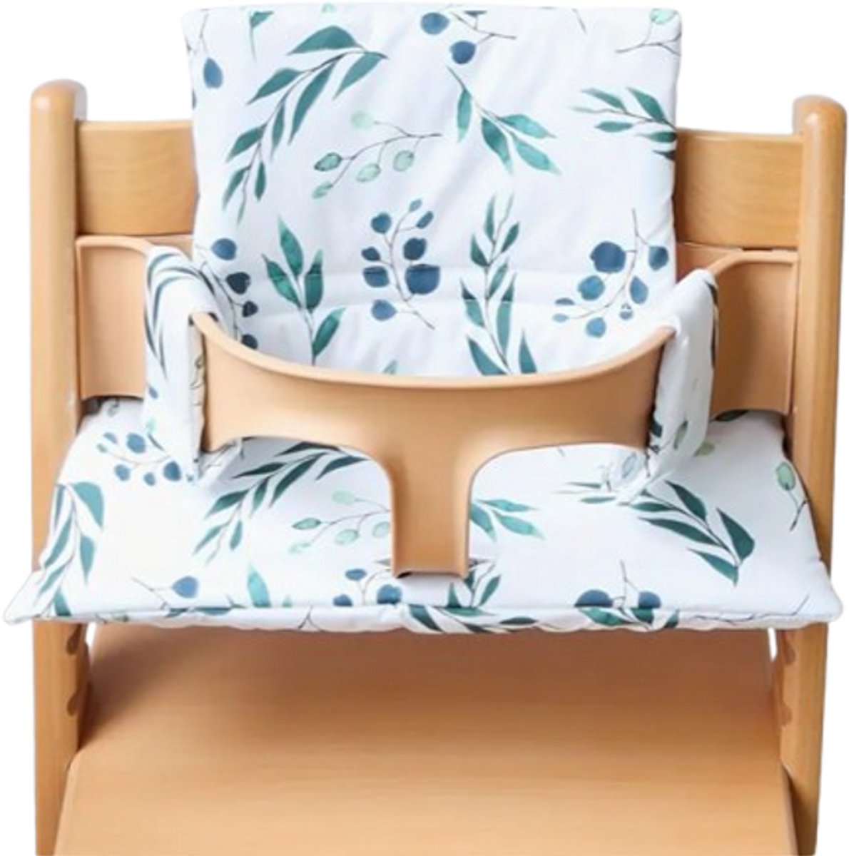 Stoelverkleiner bladeren - kussenset bladeren - blad motief - stoelverkleiner geschikt voor stokke tripp trapp - kinderstoelverkleiner