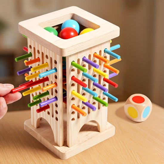 Bâtons de tri de couleurs, jouet de tri en bois | Jeux éducatifs de correspondance sensorielle pour le développement de la motricité fine | d' apprentissage en bois pour le tri des couleurs