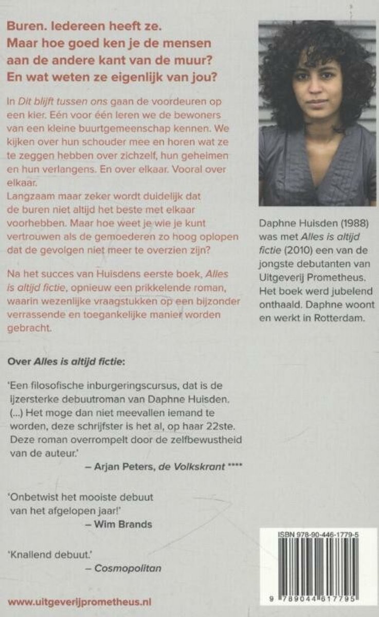 Dit Blijft Tussen Ons - back cover