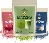 Mito Matcha 3pack - Deluxe boosterpack - Matcha - Blue Matcha - Pink Matcha - Matcha latte - Matcha poeder
