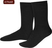 Sukats® 4 paires de Chaussettes mérinos - Chaussettes en laine mérinos - Taille 39-42 - Sans couture - Zwart - Bas en laine mérinos
