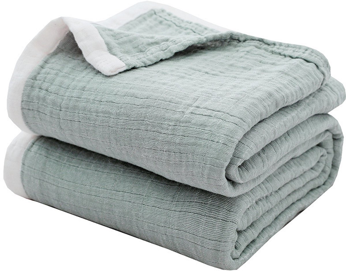 Deken - Knuffeldeken - Zacht deken - Zachte en knuffelige deken mousseline sprei - sprei katoenen deken - woondeken - geschikt voor alle seizoenen - als bankhoes - slaapkamer - 150x200cm
