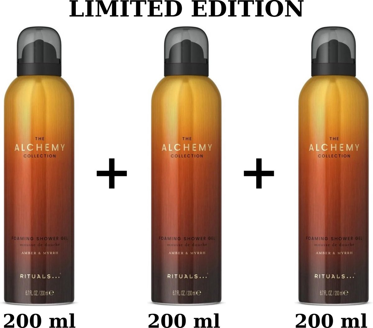 Rituals - The Alchemy Collection - 3X Foaming Gel a 200 ml = 600 ml + Gift bag- Limited Edition - Douchegel - Shower Gel