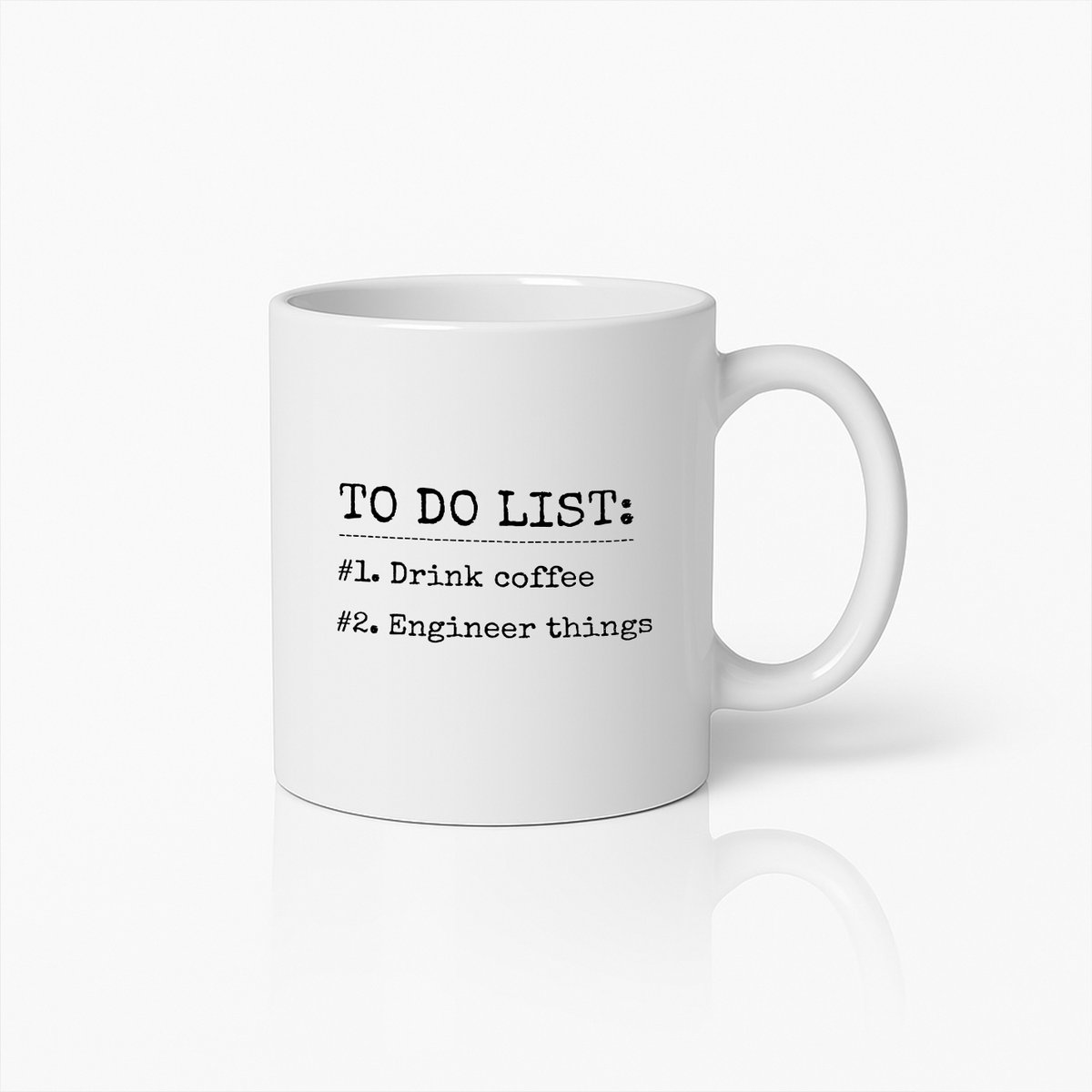 Ingenieurs To-Do Lijst Koffiemok – Grappige Keramische Beker voor Ingenieurs – Perfect Cadeau voor Koffieliefhebbers en Techfanaten