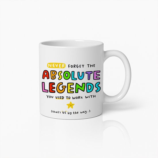 Kleurrijke Nooit de Absolute Legendes Vergeten Grappige Kantoormok