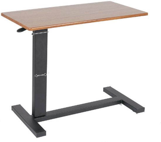 OHMG Bedtafel Voor Laptop, Met Wieltjes, In Hoogte Verstelbaar Vergrendelbare Wielen Staand Bureau Mobiele Computertafel Opvouwbaar 1570586311