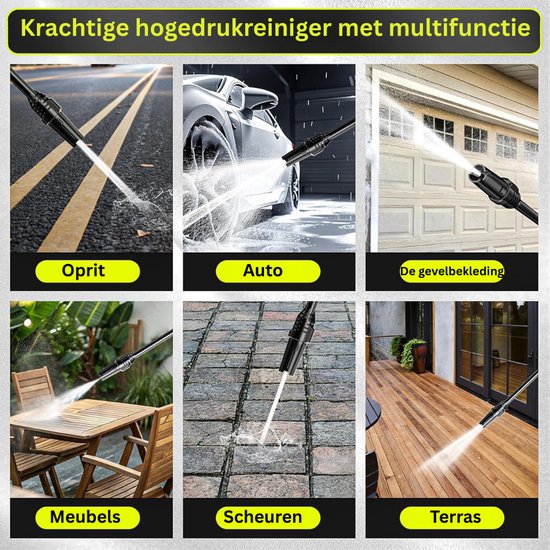 DailySupplies® Hogedrukreiniger Auto - Hogedrukspuit - Terrasreiniger van DailySupplies® — afbeelding 4