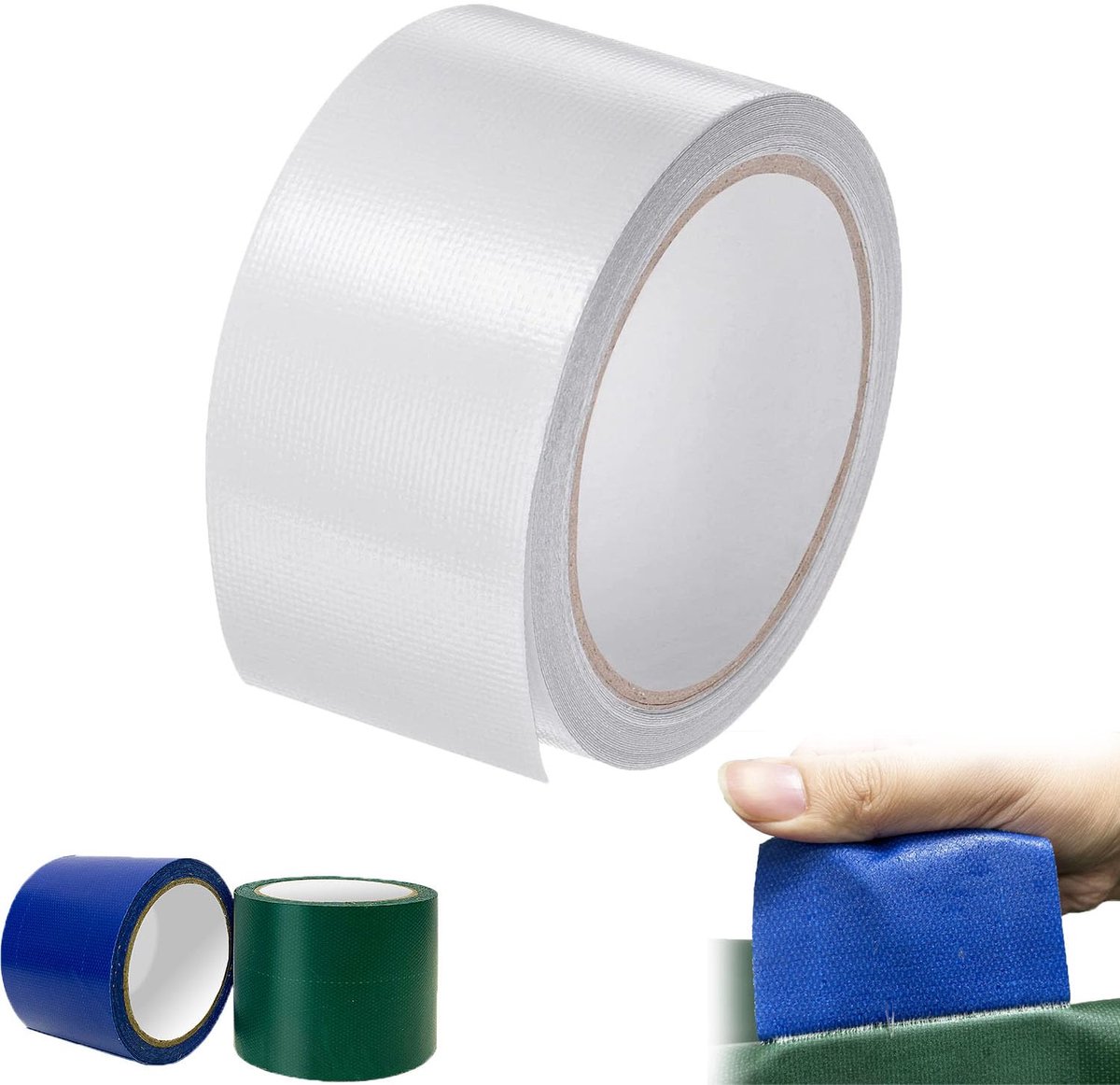 5 m x 8 cm Zeildoekreparatietape voor zeildoeken Stoffen polyethyleenpleisters voor vrachtwagenzeilen Zonneschermen Gordijnen - Wit