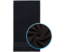 Funnies Strandlaken XXL Antraciet 100x180 cm - Extra groot - Hoogwaardig Katoenen OEKO-TEX Strand Handdoek - 500 gram/m2 Luxe Dikte - Extra zacht - Sneldrogend Badhanddoek - Ideaal voor Strand, Sauna, Zwembad, Vakantie en Sport - Badlaken
