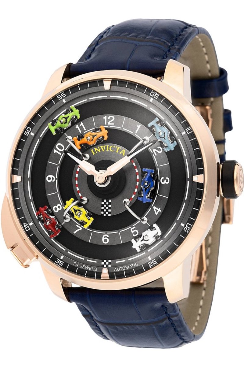 Invicta Racing - Limited Edition 69135 Heren Horloge - Waterdicht - Analoog - Automatisch Uurwerk - Roestvrij Staal met zwarte Wijzerplaat - 46mm