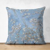 Sierkussen en velours - 45x45 - Van Gogh , Fleur d'amandier - Coussin intérieur inclus - Imprimé recto verso