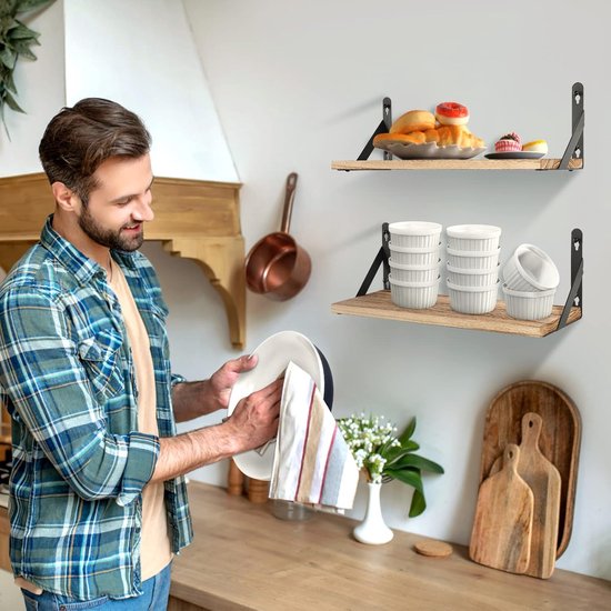 Lifa Living Bilbao Wandrek Hout en Metaal XL | Leen Bakker