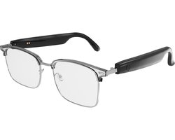 PULUZ Fotochromatische bril - Bluetooth-bril - Smartbril - Zakelijke bril, UV400-bescherming tegen blauw licht, Muziek/Oproepen/Spraakassistent, Entertainment/Mode/Zakelijk (Zwart/Zilveren montuur + Fotochromatische blauwlichtlenzen)