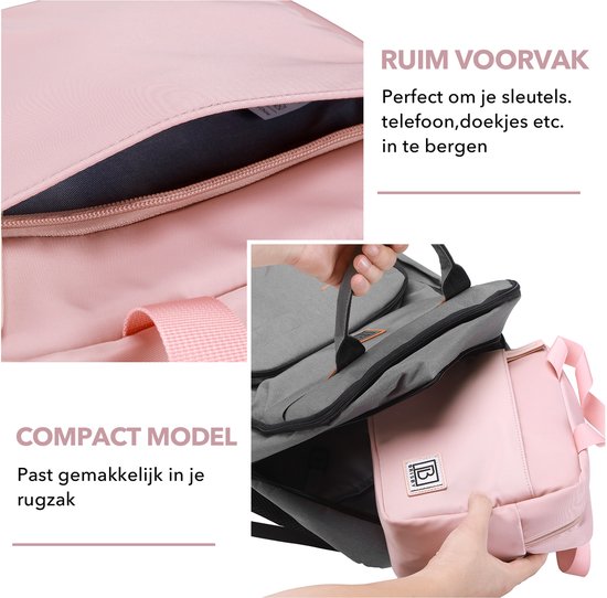 Brisby 4 Laags Geïsoleerde Koeltas - Lunchtas - Kolftas 4 liter - Smooth Pink van Merkloos — afbeelding 3