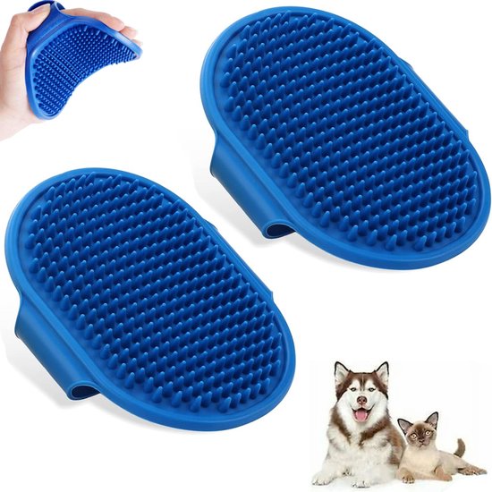 Bexdug Badborstel Voor Honden - Hondenwasborstel Met Zeepdispenser