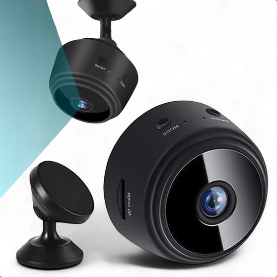 Tech Essentials Mini Verborgen Spy Camera - 1080P - Met WiFi APP - Micro Geheime Beveiligingscamera - Binnenhuis - Spionage - Nannycam - afluisterapparatuur - Zwart