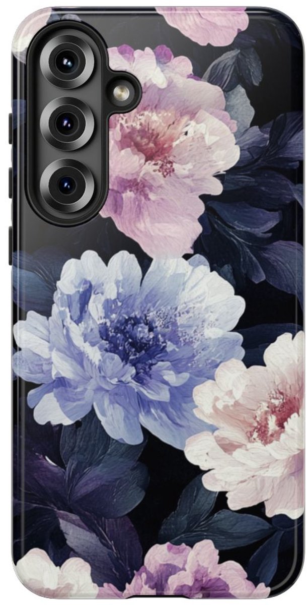 Zacht Pastel Bloemenpatroon – Telefoonhoesje Geschikt voor Samsung Galaxy S25 Plus