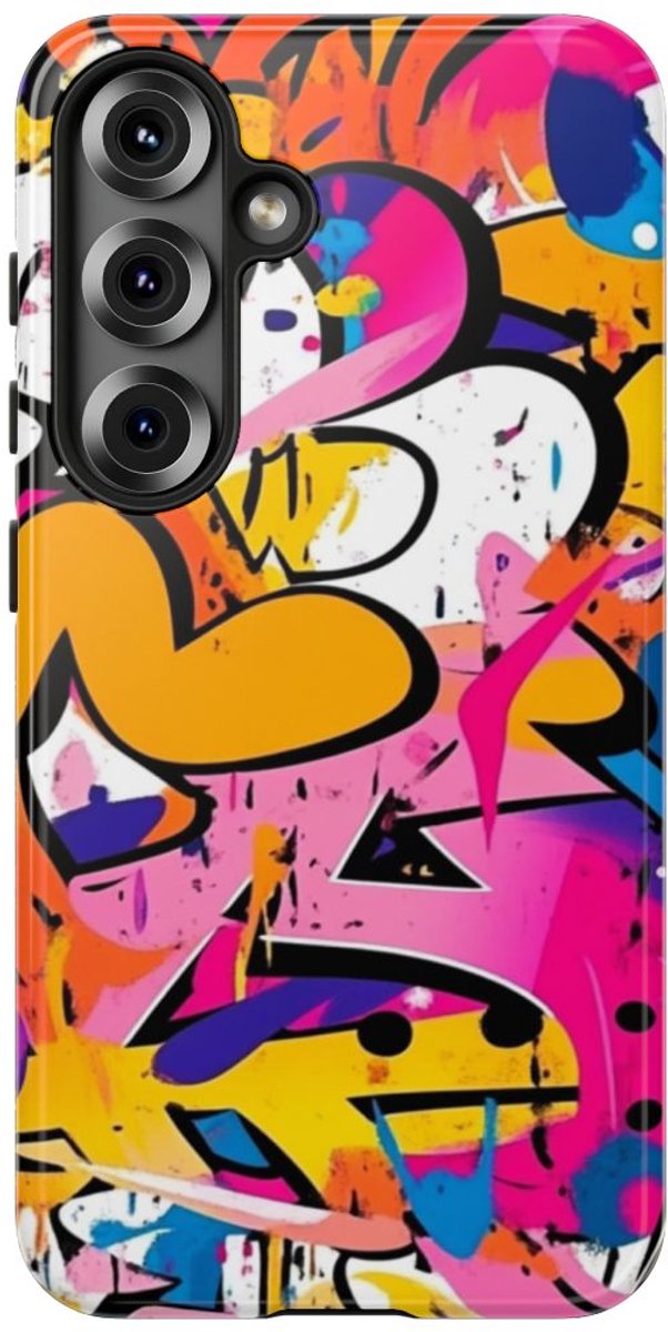Kleurrijke Abstracte Graffiti Kunst – Telefoonhoesje Geschikt voor Samsung Galaxy S25