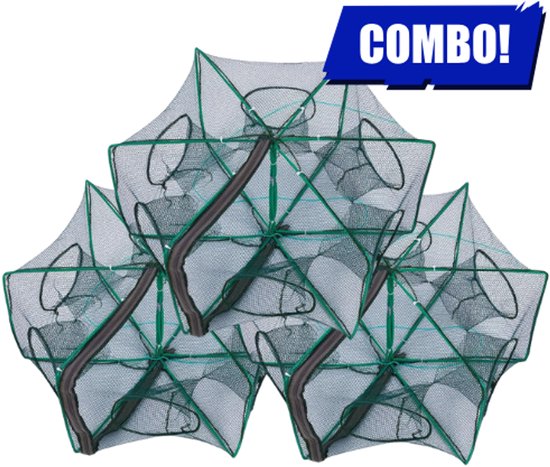Filet De Pêche Pliant 80×80×35 Cm – Piège Multi-Couches Pour Crabes, Crevettes, Homards, Menés – Maille Nylon/Acier