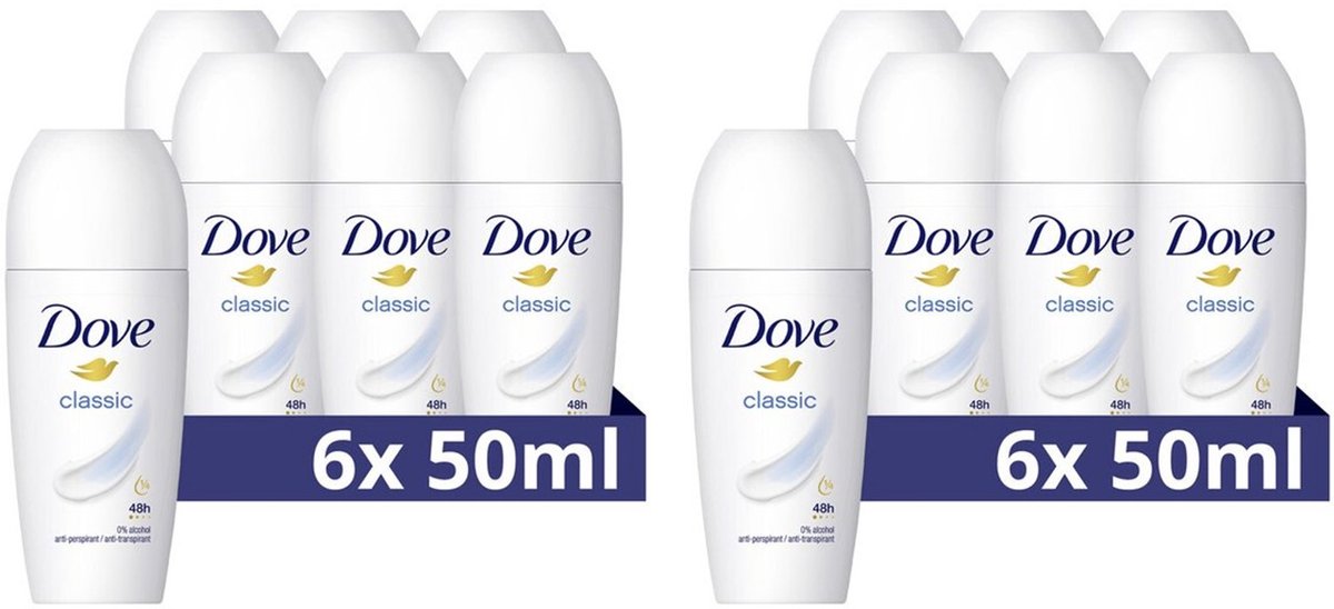 Dove Deo Roller Classic - 12 x 50 ml