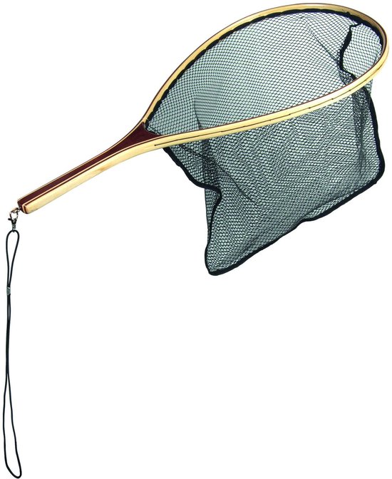Schepnet Ragot - Houten schepnet - Forel schepnet - 45x35cm - 40cm diep - Rubber ...