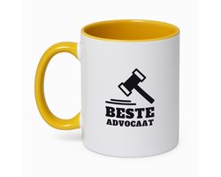Hacebo® - beste advocaat koffiebeker goudgeel - Beste advocaat - collega - thee mok - koffie beker - cadeau - koffiemok - 350 ML inhoud