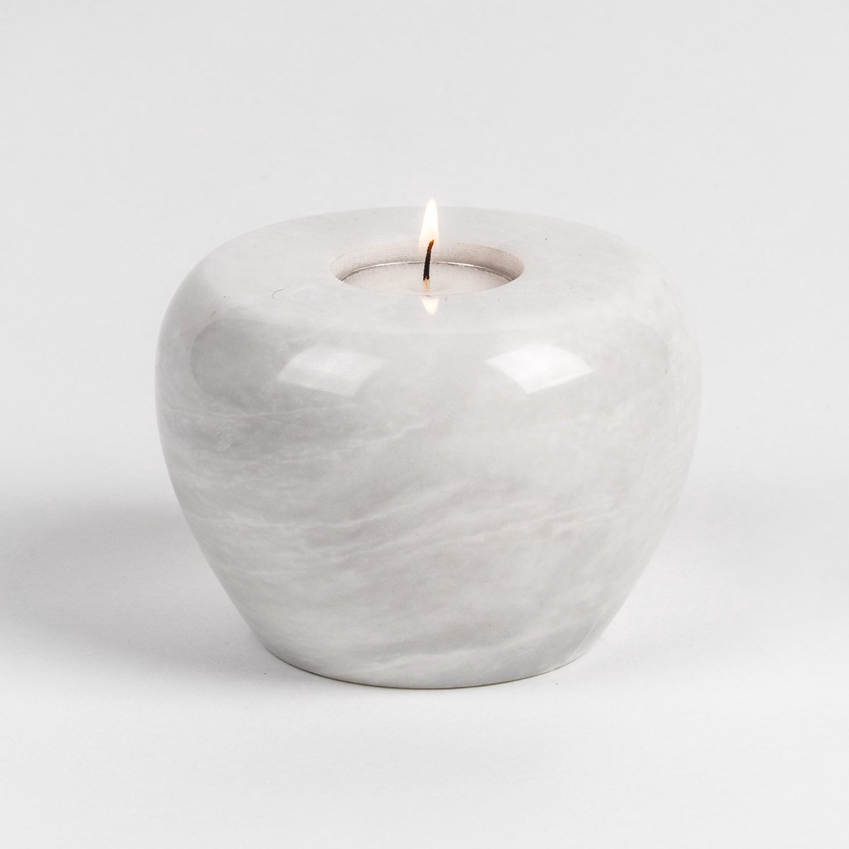Natuursteen Urn Waxinelichtje Klein 100 ml Wit - Urn voor Menselijke As - Crematie Urn voor As Volwassenen - Dieren Urn voor As Crematie - Urn Hond - Urn Kat