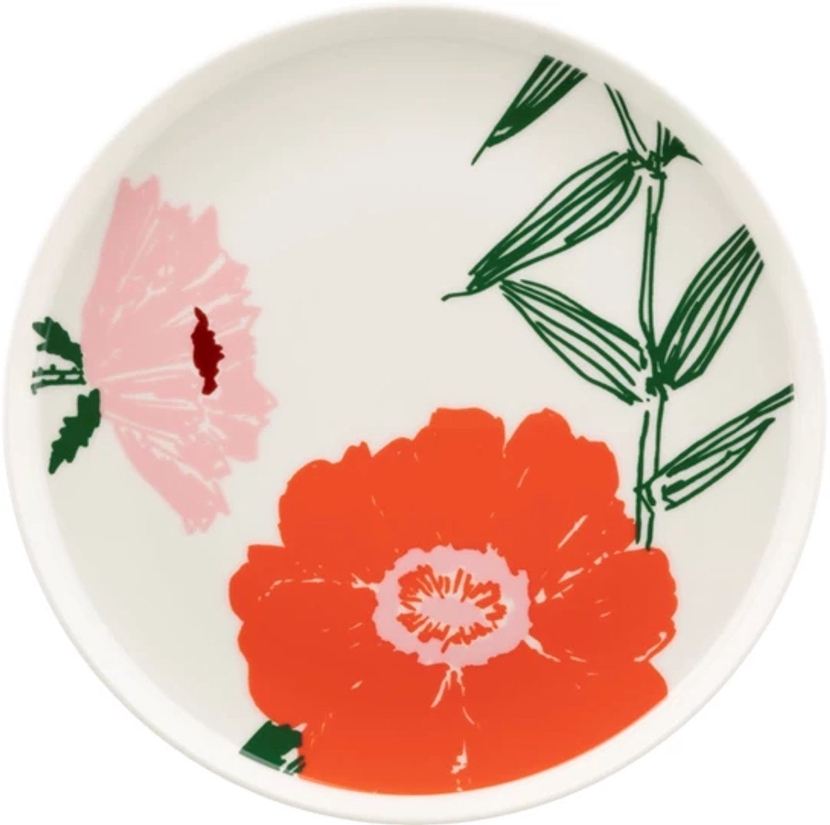 Marimekko Oiva / Puutarhakutsut plat bord D20cm oranje