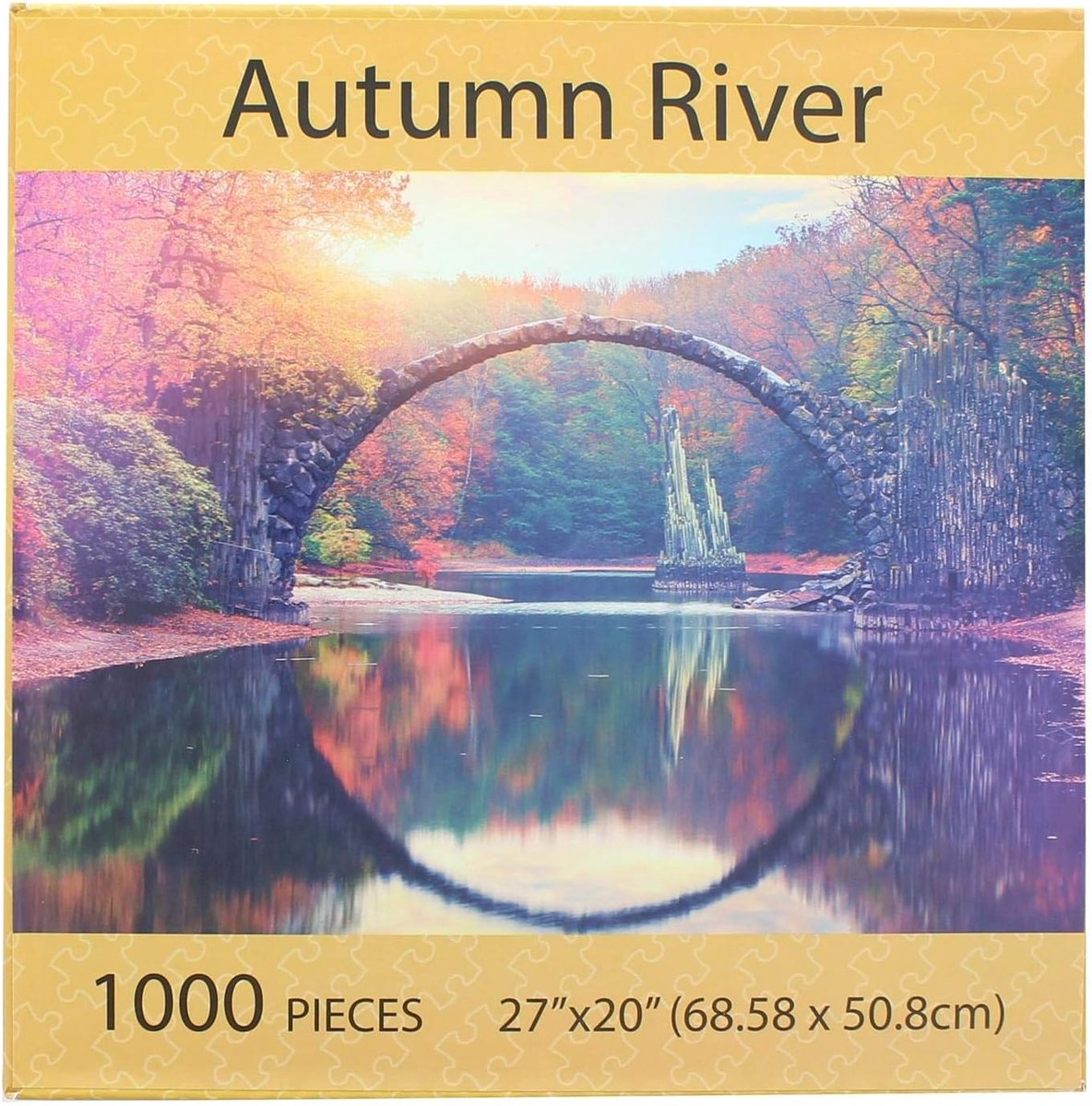 Puzzle Mate – Autumn River – legpuzzel 1000 stukjes – Landscape Series – 68,6 × 50,8 cm – 14+
